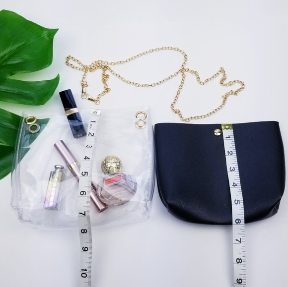 2 in 1 Transparent Clear Bag Crossbody - Picture 7 of 8